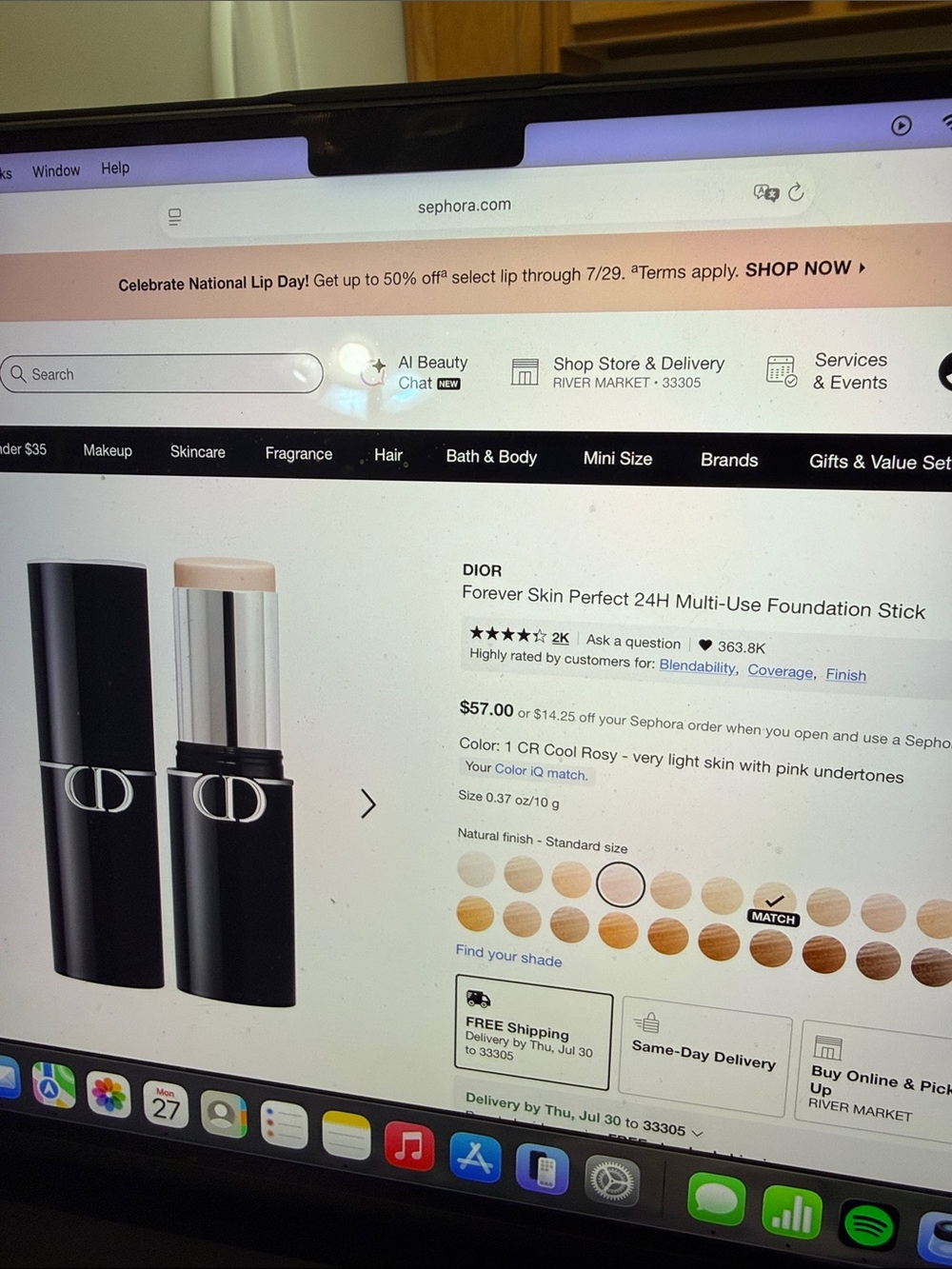 Dior Forever Skin Perfect 24hr Multi-Use Foundation Stick - Picture 8 of 8